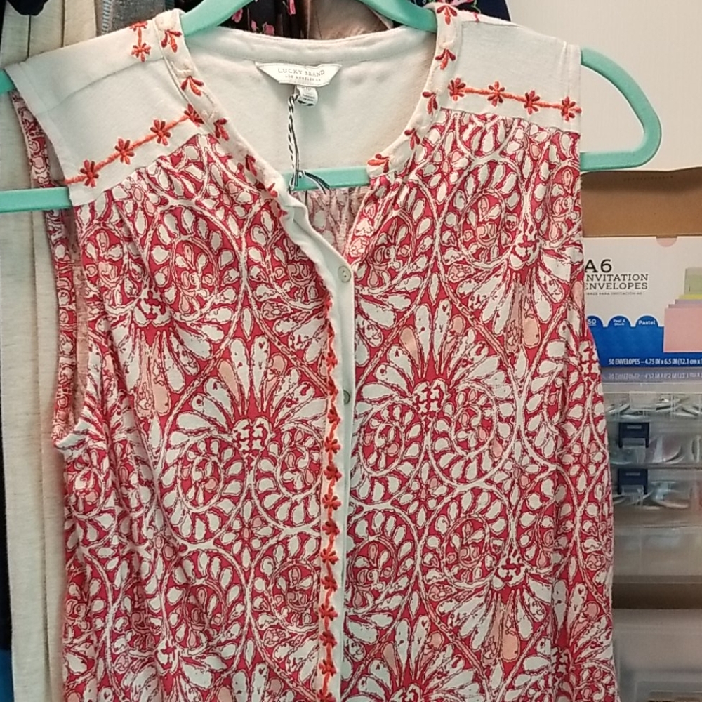 Soft button down tank